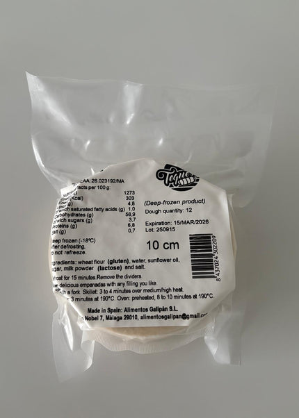 WHEAT FLOUR DOUGH EMPANADAS 10 CM